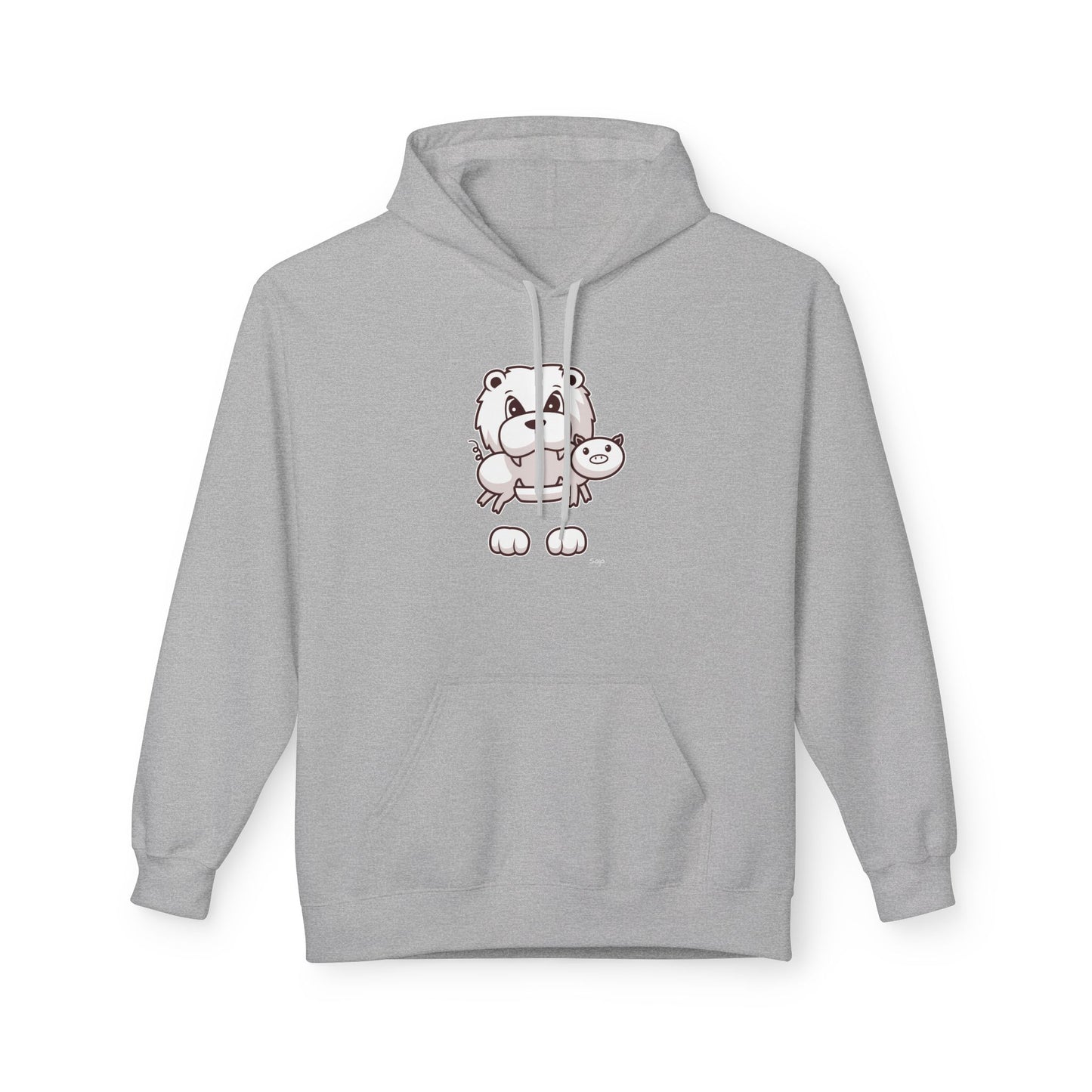 Saja & Joke Ball - B/W/S - Unisex Midweight Softstyle Fleece Hoodie [Front]