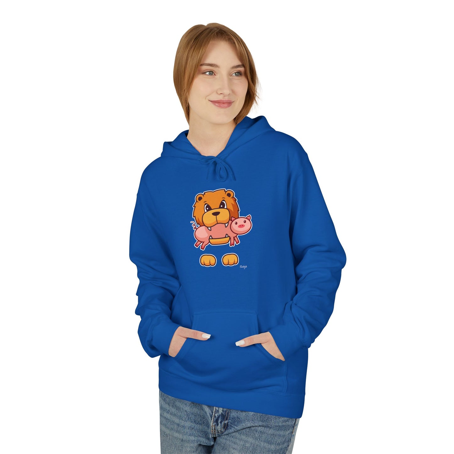 Saja & Joke Ball - Signature Color - Unisex Midweight Softstyle Fleece Hoodie [Front]