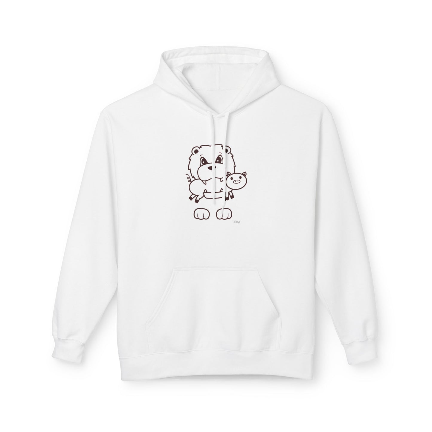 Saja & Joke Ball - B/W - Unisex Midweight Softstyle Fleece Hoodie [Front]