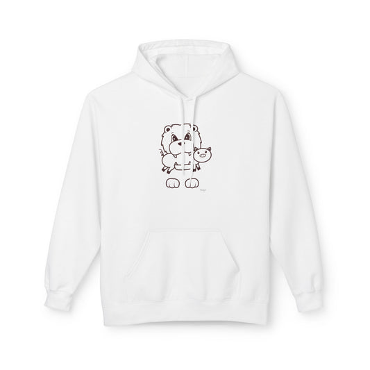 Saja & Joke Ball - B/W - Unisex Midweight Softstyle Fleece Hoodie [Front]