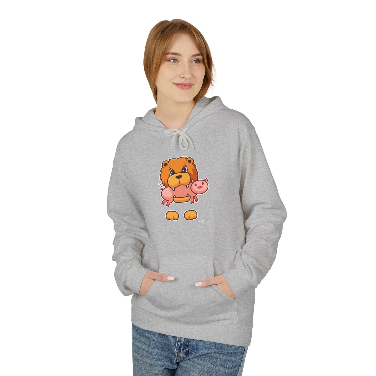 Saja & Joke Ball - Signature Color - Unisex Midweight Softstyle Fleece Hoodie [Front]